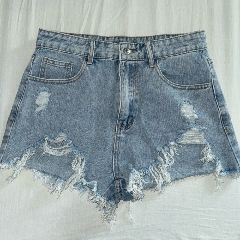 SHEIN distressed denim jean shorts - M